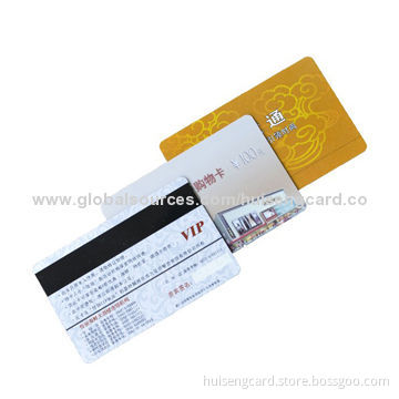 Magnetic Strip Card in Various Shapes, Measures 85.5 x 54mm, Made of PVC or PETG Material